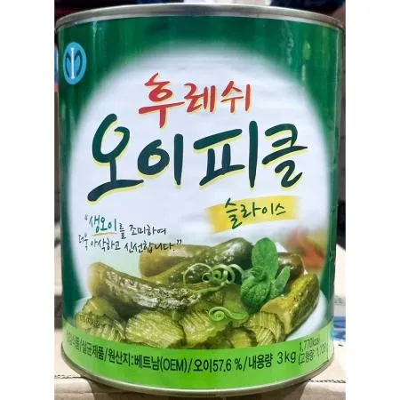후레쉬 오이피클 일가집 슬라이스 업소용 피클 3Kg