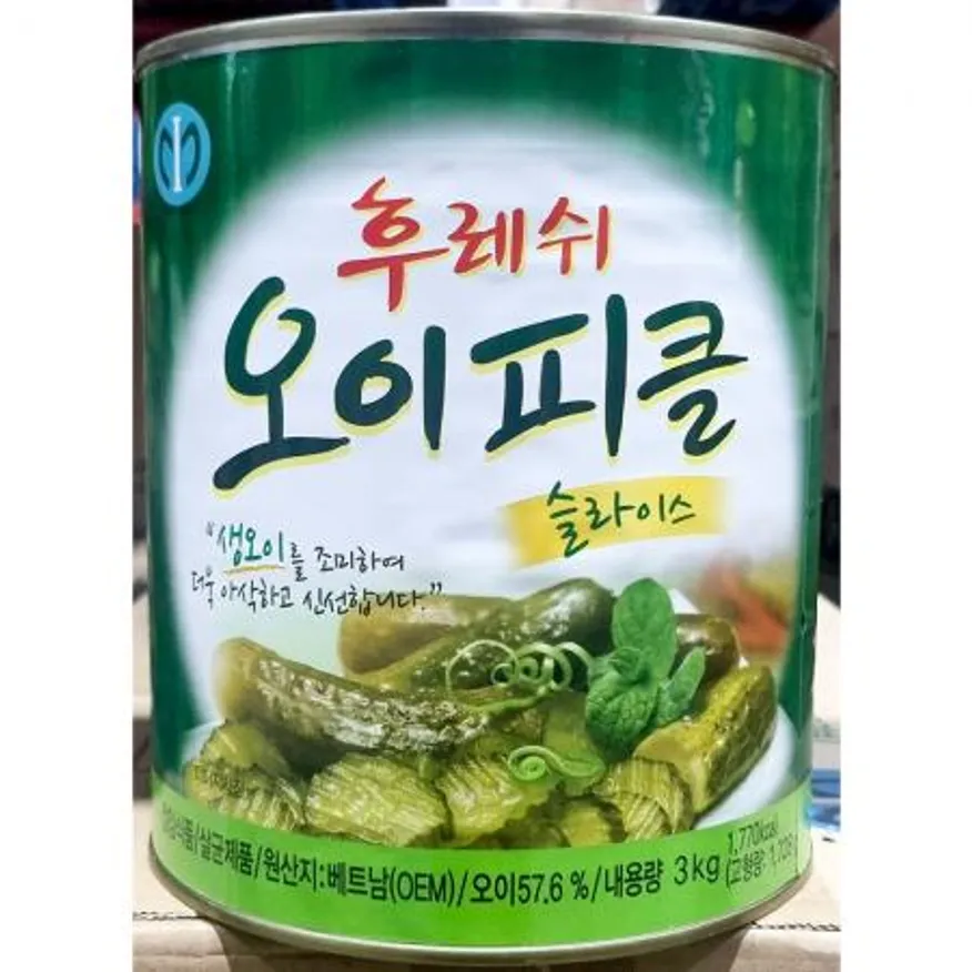 후레쉬 오이피클 일가집 슬라이스 업소용 피클 3Kg 이미지