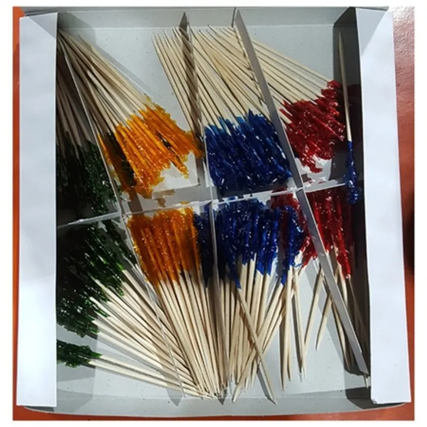 꽃요지(120입)X4 셀로판 업소용 과일꼬지 꼬치 과일곶이 이미지