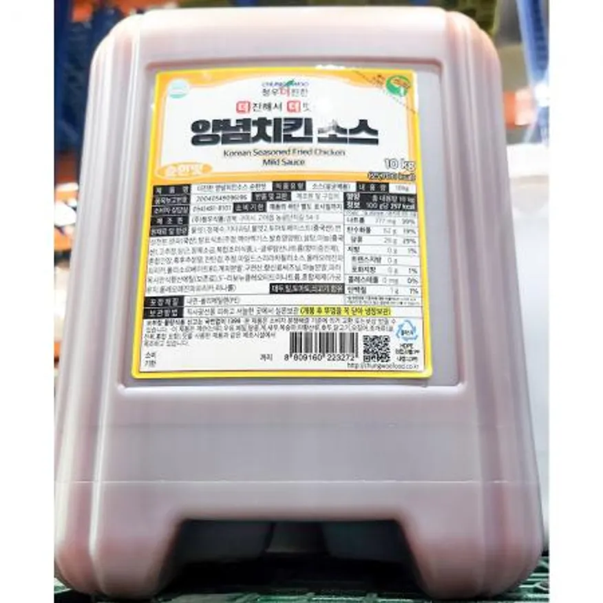 치킨소스(골드순한맛 청우 10kg) 업소용 양념 치킨 말통 이미지