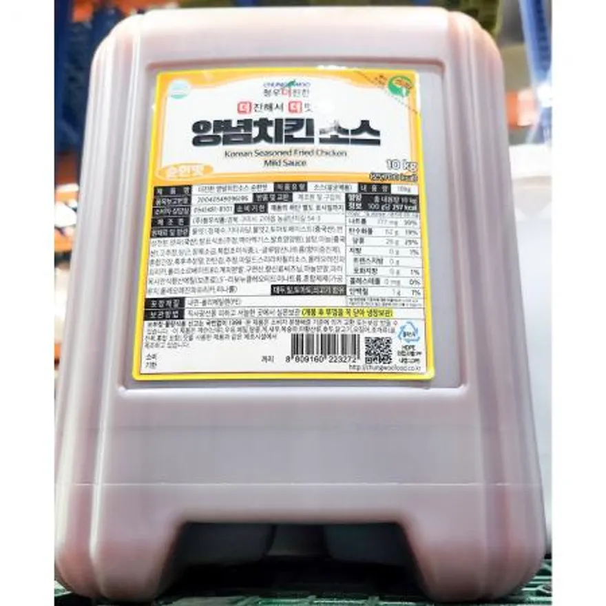 치킨소스(골드순한맛 청우 10kg) 업소용 양념 치킨 말통 이미지