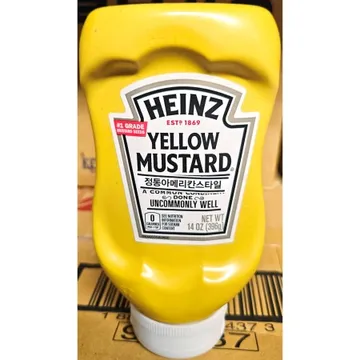 하인즈 옐로우 머스타드 396g 정통 아메리칸 스타일 겨자소스 양념