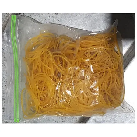 고무줄(200g) 노란 고무 머리 밴드