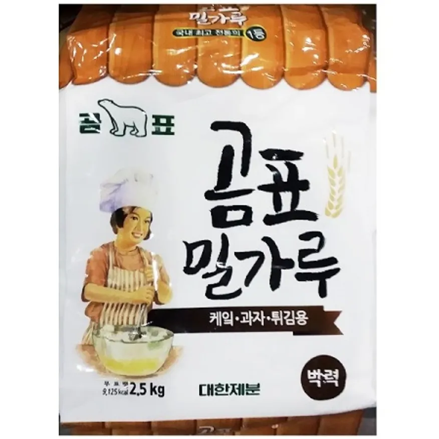 박력밀가루(곰표 2.5kg) 박력분 업소용 밀가루 이미지