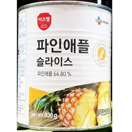 파인애플캔 슬라이스 836g 업소용 파인애플 통조림 이미지
