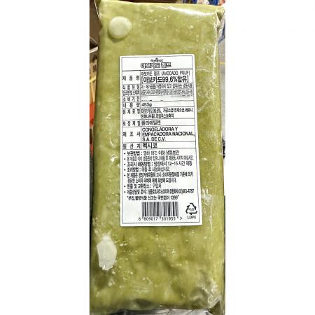 아보카도펄프(심플로트 453g) X20 업소용 냉동 아보카도퓨레
