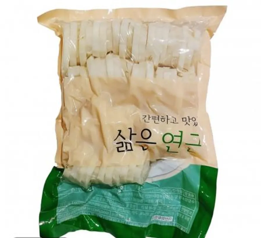 데친 연근채 업소용 바로 무쳐먹는 손질 삶은 연근 1kg X 10 이미지
