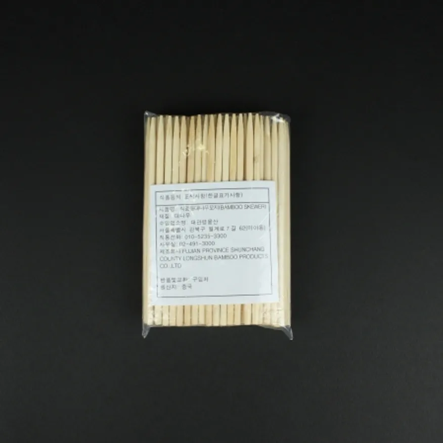 대관령 대나무 핫바꼬지 5mmX15cm 100입 오뎅꼬치 핫도그 어묵꼬챙이 이미지