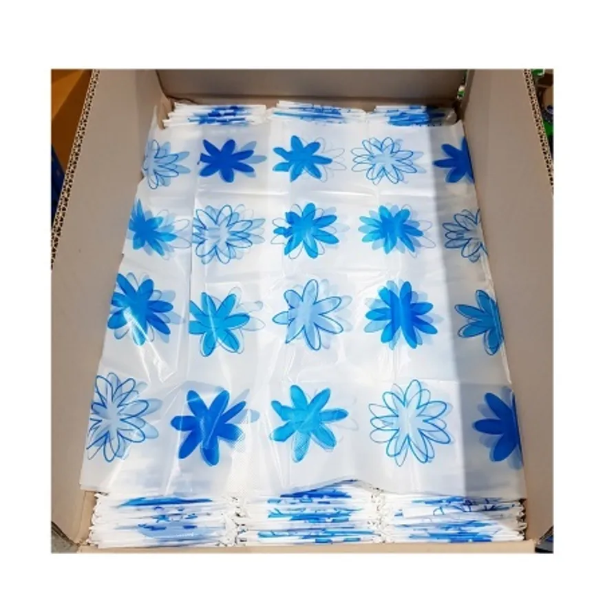 식탁보 85X85cm (솔트리 블루 500입) 업소용 식탁 비닐 위생 일회용 커버 테이블보 이미지