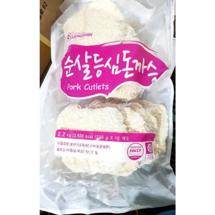통등심돈까스 업소용 냉동 등심 돈까스 2.2Kg X4 이미지