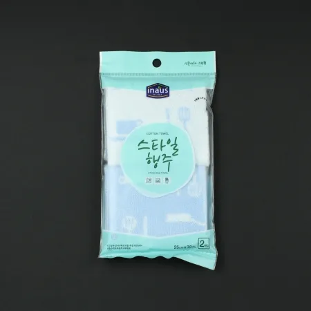 크린랩 스타일 행주 2매입 업소용 주방 가정 위생 면행주