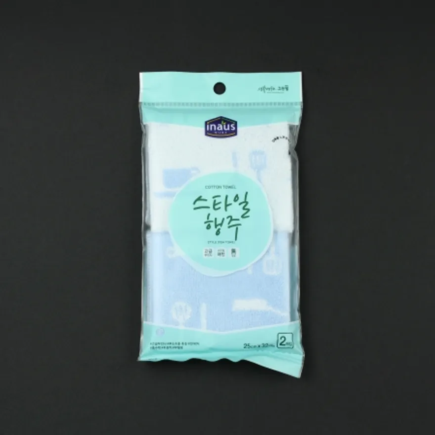 크린랩 스타일 행주 2매입 업소용 주방 가정 위생 면행주 이미지