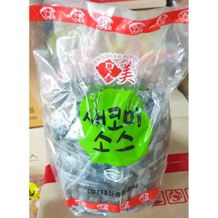 새코미소스(맛미 5g x200입 일회용) 배달 업소용 개별포장 식초 이미지