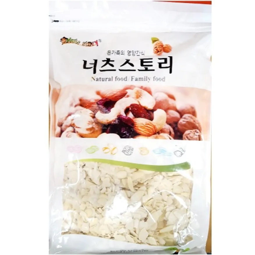 백아몬드(슬 비앤지 1kg) 너츠스토리 견과류 슬라이스 아몬드 이미지
