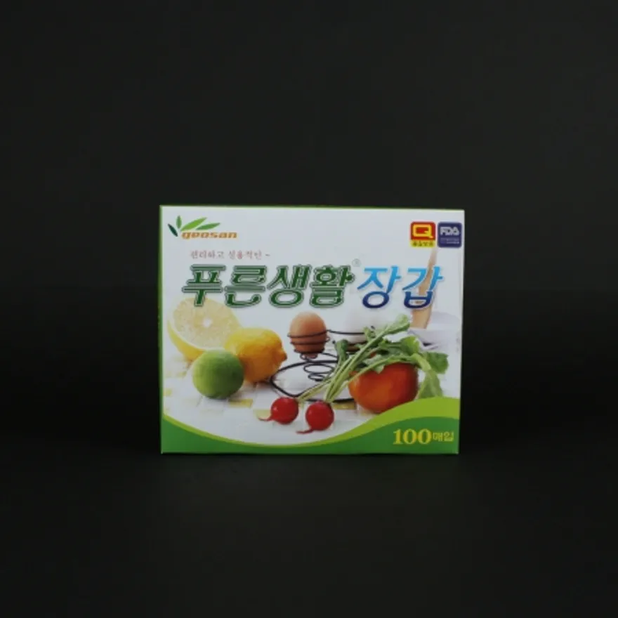 푸른장갑 100매 업소용 일회용 위생 비닐 장갑 이미지