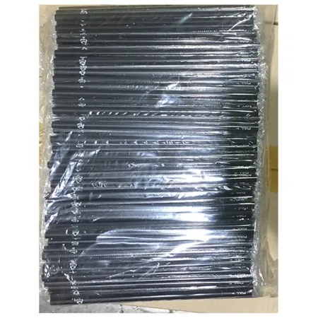 검정빨대(개별포장 21Cm 500입)X4 업소용 위생 일회용 스트로우 일자 빨대 이미지