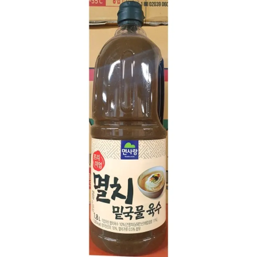멸치육수(면사랑 프리미엄 1.8L) 업소용 밑국물 희석용 엑기스 액상 이미지