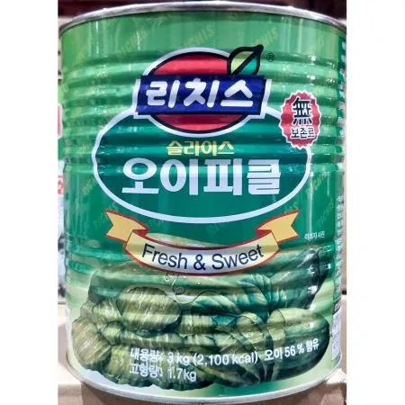 업소용 피클 리치스 슬라이스 오이피클 3Kg X 6