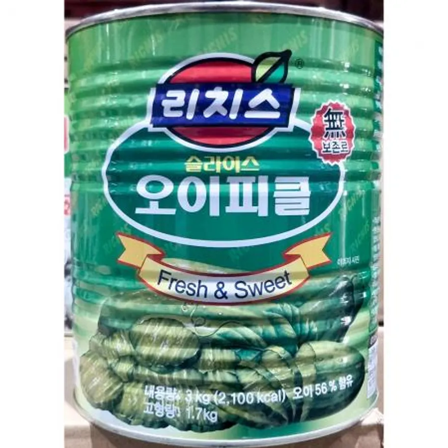 업소용 피클 리치스 슬라이스 오이피클 3Kg X 6 이미지