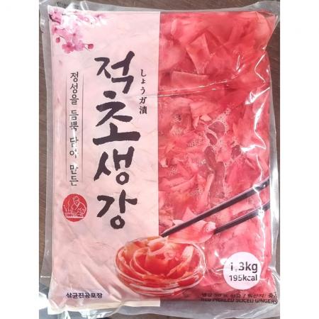 적초생강(이엔 1.3kg)X10 절임생강 일식 빨간 초생강