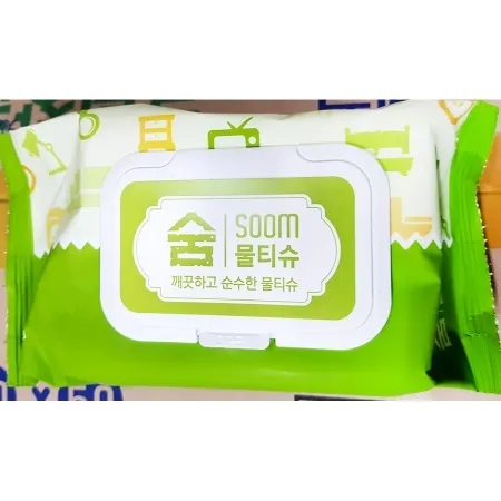 숨물티슈(광진삼업 100매)X25개/일회용 두툼한 캡형 이미지