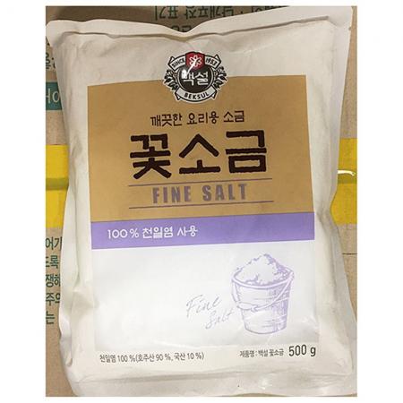 꽃소금(백설 500g) X20 업소용 천일염 소금 이미지