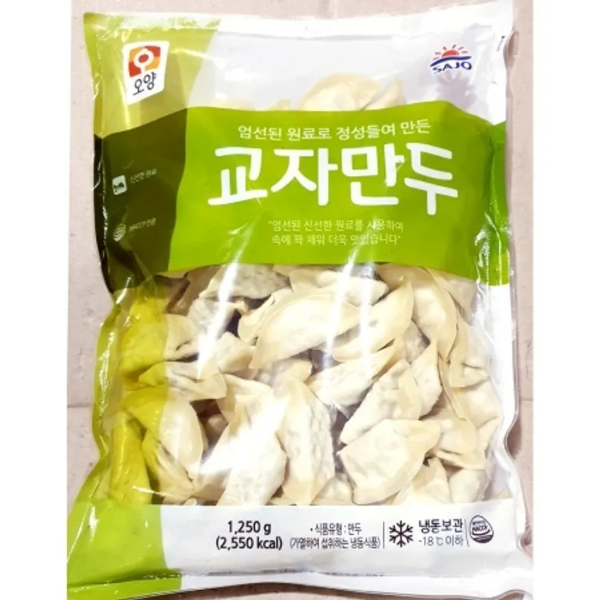 사조오양 교자만두(12g x100개 1.25kg) 군만두 찐만두 업소용 이미지