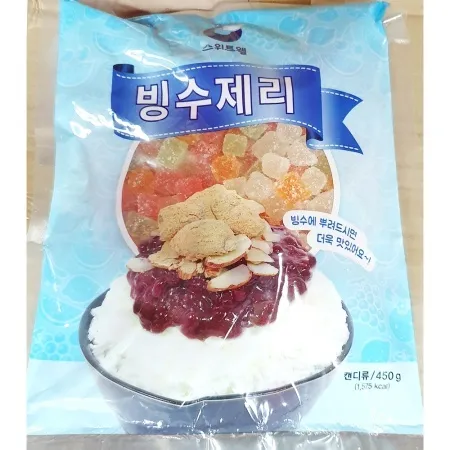 스위트웰 빙수용젤리(450g) 업소용 팥빙수 고명 제리