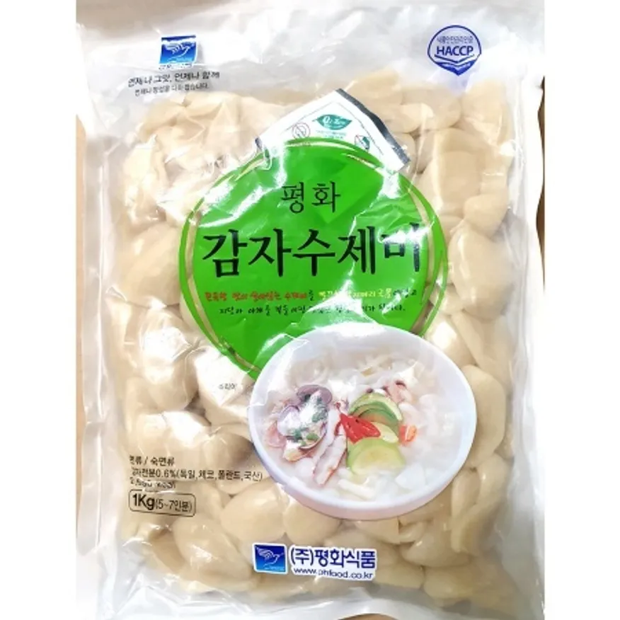 감자 수제비(평화 1kg)X3 업소용 쫄깃 이미지