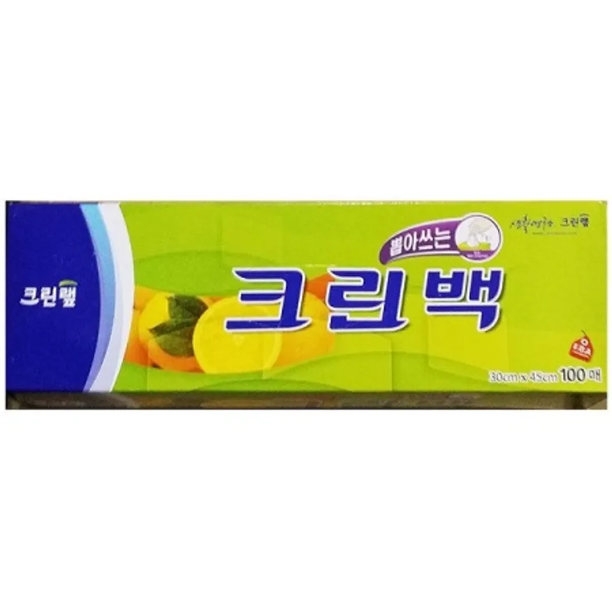위생백(30x45cm 크린 100매) 업소용 위생팩 크린백 비닐종이 이미지