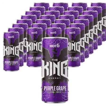 핫식스 더킹 퍼플 그레이프 캔 355ml x 24개 업소용 에너지 드링크 음료