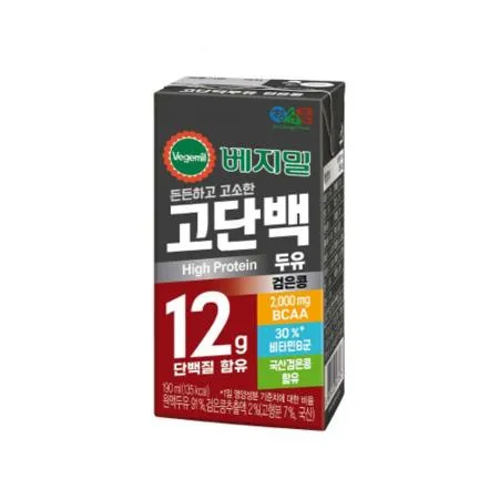 정식품 베지밀 고단백 두유 검은콩 190mlX24팩 단백질 두유 이미지