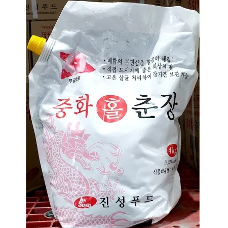 홀춘장(중화 진성 4kg) 업소용 중식 양파 춘장 파우치 이미지