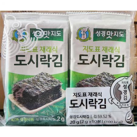 도시락김(성경지도표 2g x10봉 200g) 업소용 재래식 식탁김 이미지