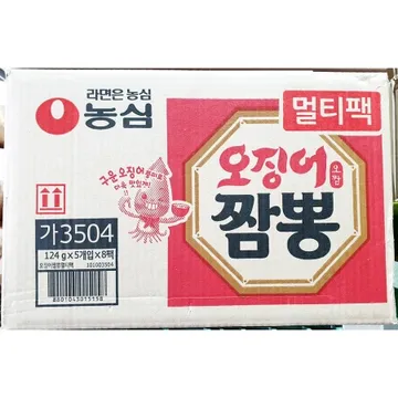 오징어짬뽕라면 농심 124g(5개) x8 업소용 오짬 라면 멀티팩