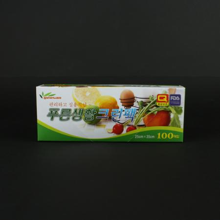 푸른생활 위생팩 25*35cm 일회용 비닐 롤백 100매