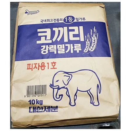 피자용 밀가루 1호(코끼리 10kg) 강력분 업소용 피자집 포대 분말