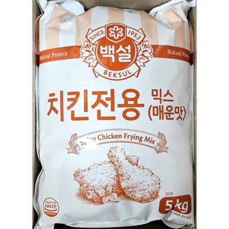 매운맛 치킨믹스(백설 5kg) 업소용 후라이드 튀김 치킨파우더 스톡