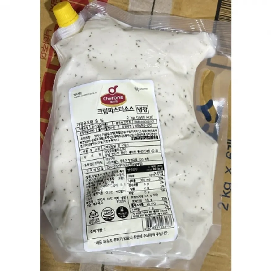 크림파스타소스(쉐프원 냉장 2kg) X5 업소용 스파게티 소스 이미지