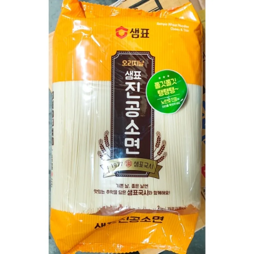 샘표 진공 국수소면 3kg X4 오리지날 소면사리 이미지