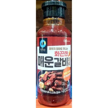 매운갈비양념(청정원 화끈한맛 500g) 업소용 갈비양념 소스 이미지