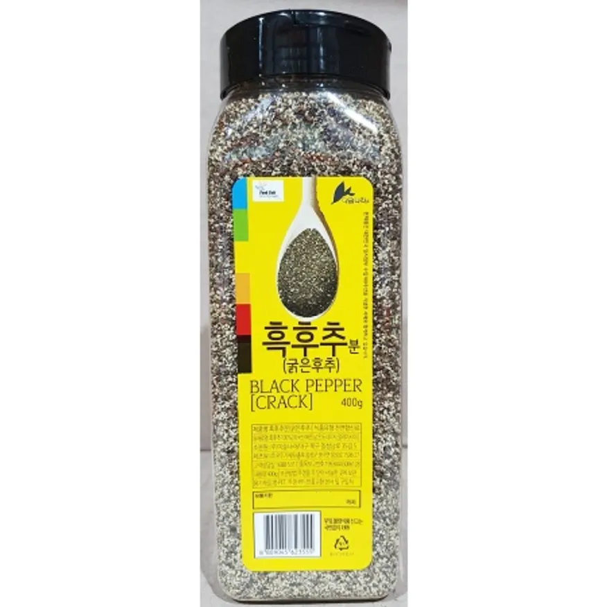굵은 흑후추(이슬나라 400g) 업소용 후춧가루 후추가루 분말 이미지