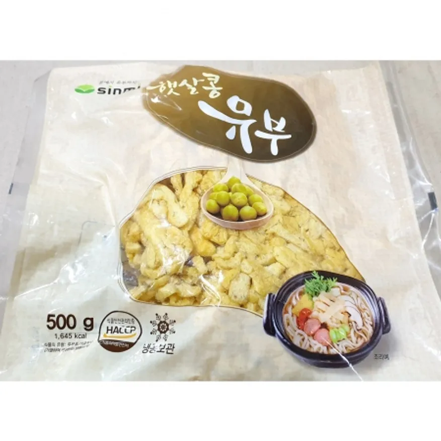 신미 슬라이스 유부 500g 업소용 냉동 유부슬라이스 이미지