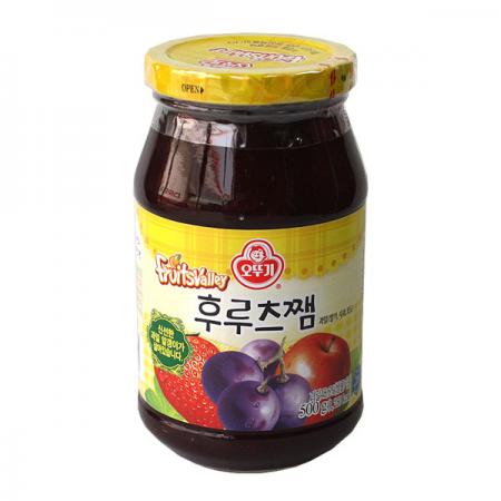 오뚜기 후루츠 잼 500gX12개 과일잼 대용량 딸기 사과 포도 쨈 유리병 - 최저가 사업자 식자재 | 식봄