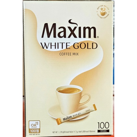 일회용 커피믹스(맥심 100T) 사무실용 화이트 골드믹스 커피스틱