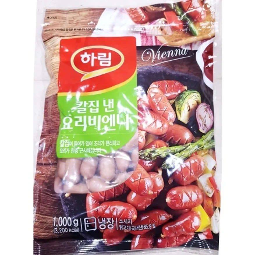 요리비엔나소시지(하림 1kg) 쏘야볶음 칼잡낸 비엔나 소세지 이미지