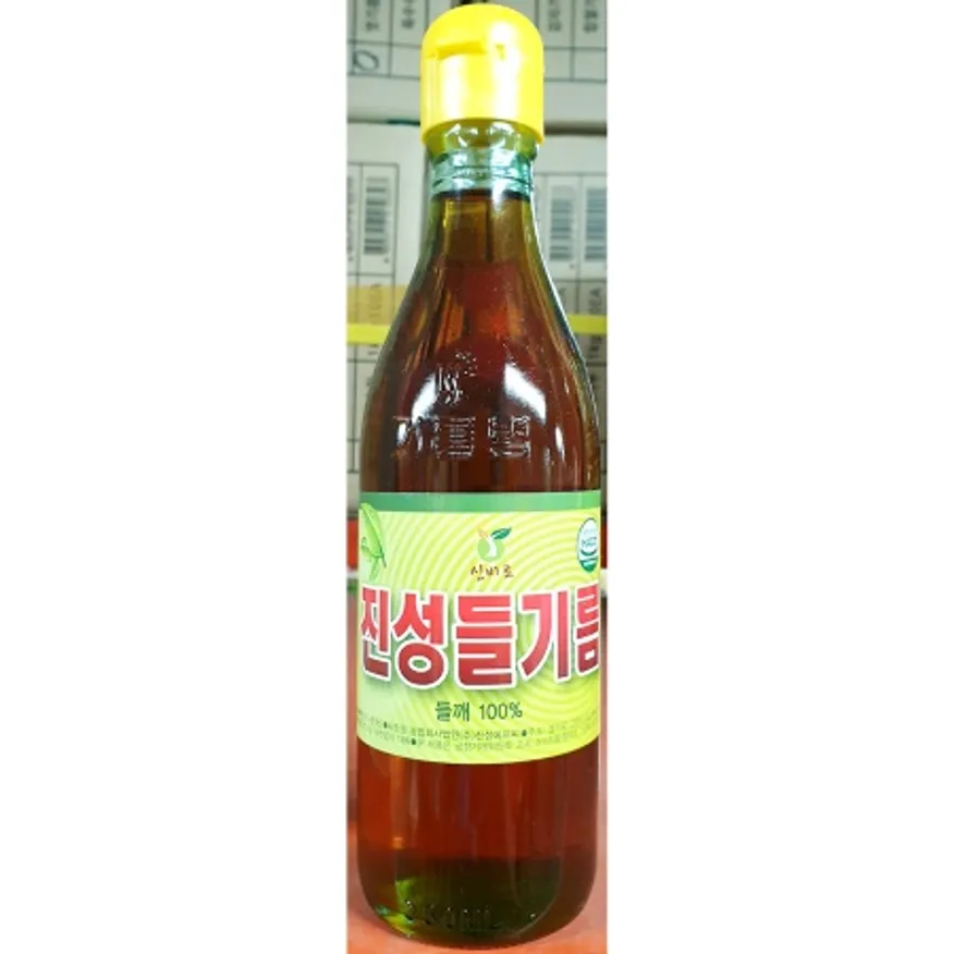 들기름(소 진성 350ml) X20 업소용 유리병 들깨기름 오일 이미지