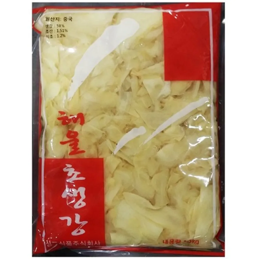 백초생강(삼도 1.4kg) 업소용 일식 하얀 절임 생강 이미지