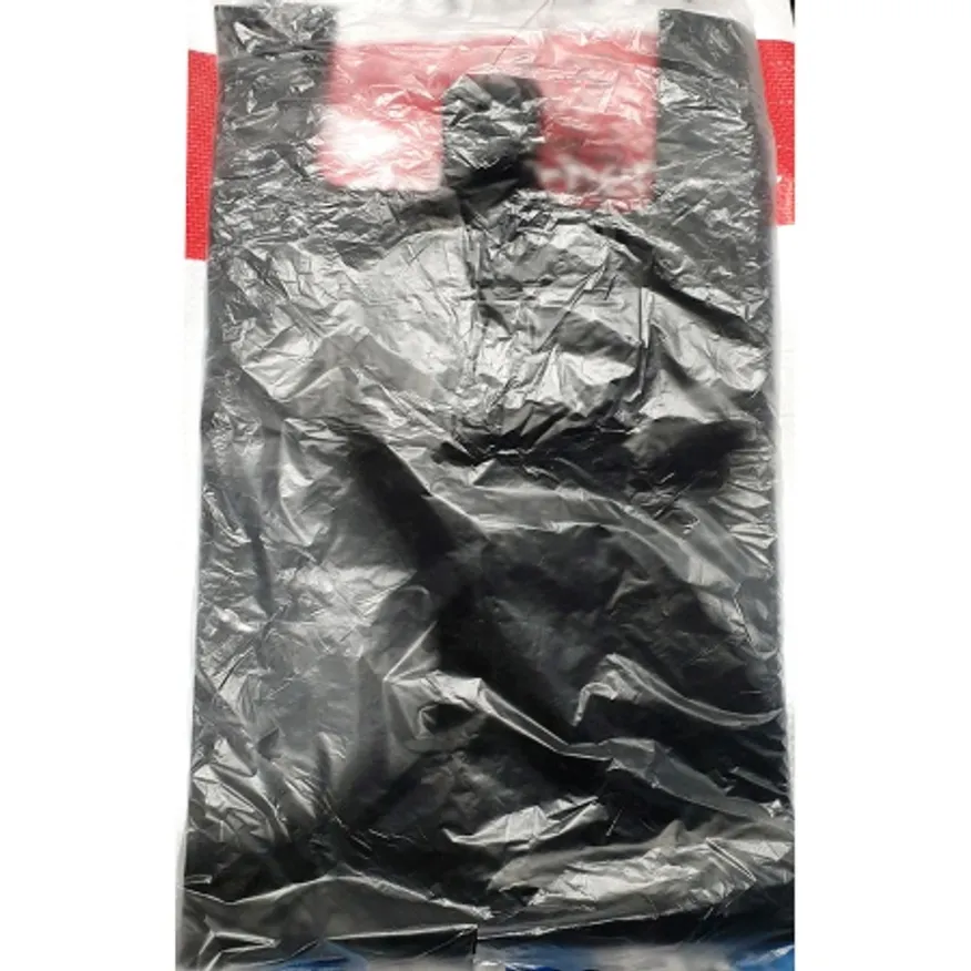 비닐봉투(두꺼운것 44x54Cm) 업소용 손잡이 검은 비닐종이 이미지
