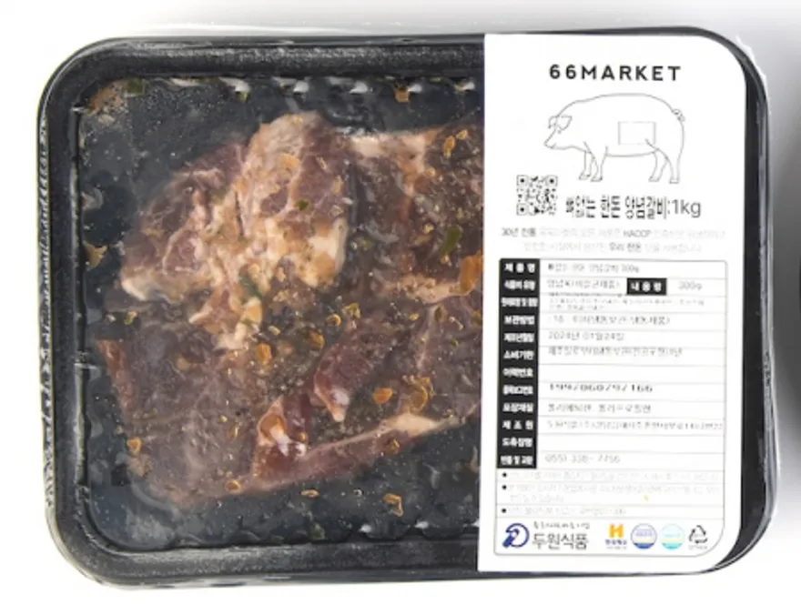 냉동 뼈없는 양념갈비 돼지갈비(1kg) x 6 이미지